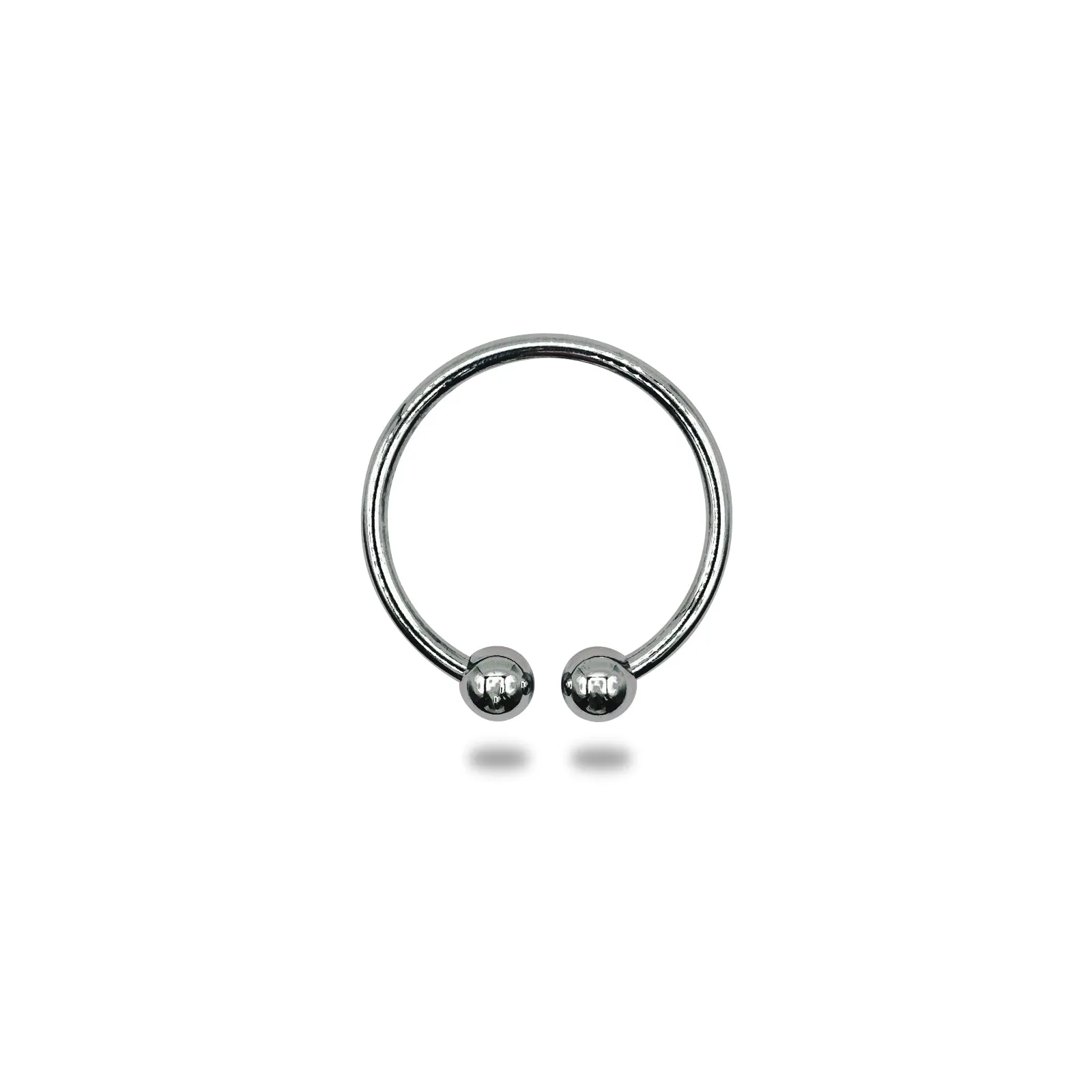 Eyro Stainless-Steel 2 Ball Bull Ring/Horseshoe Cock and Glans Ring 20mm-68mm