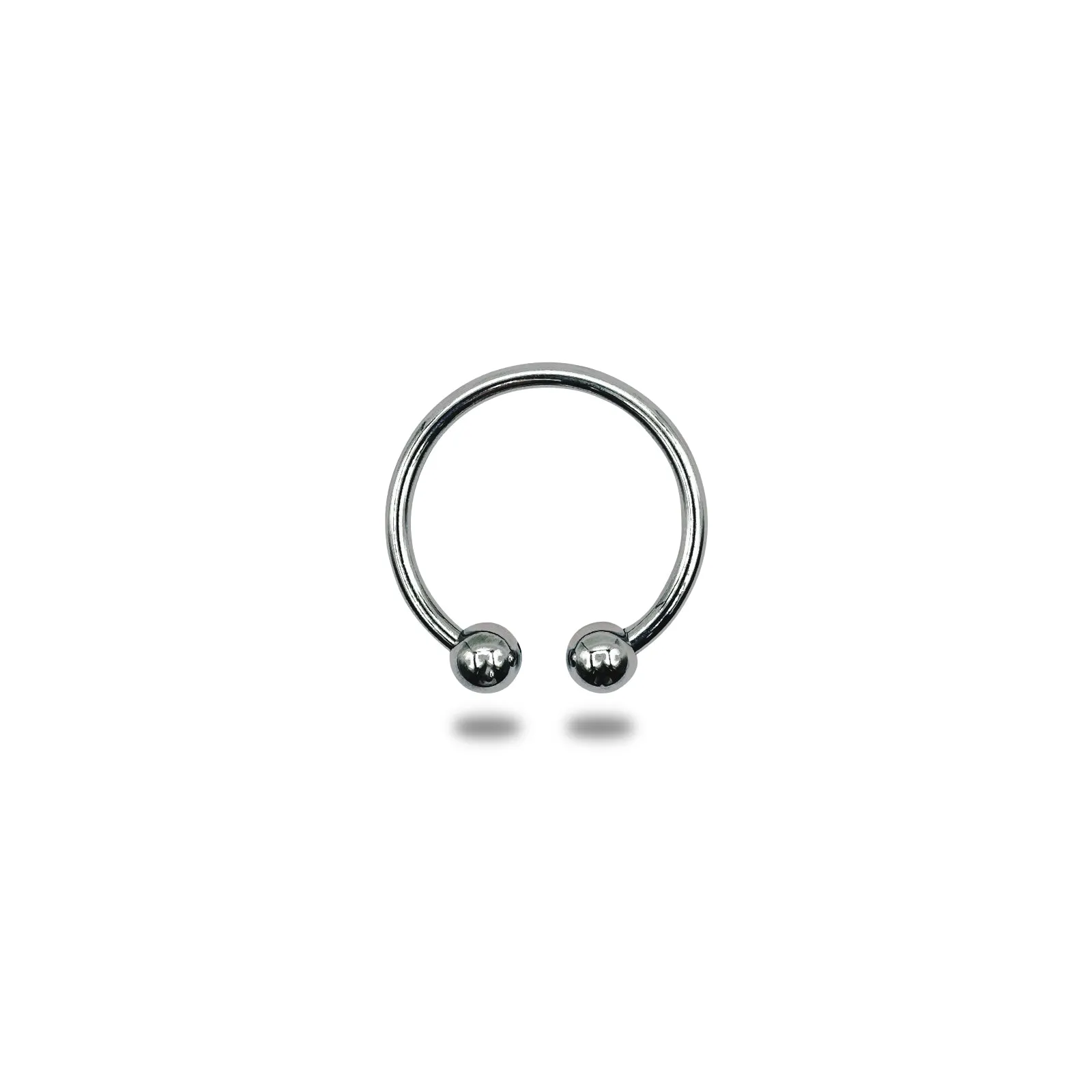 Eyro Stainless-Steel 2 Ball Bull Ring/Horseshoe Cock and Glans Ring 20mm-68mm