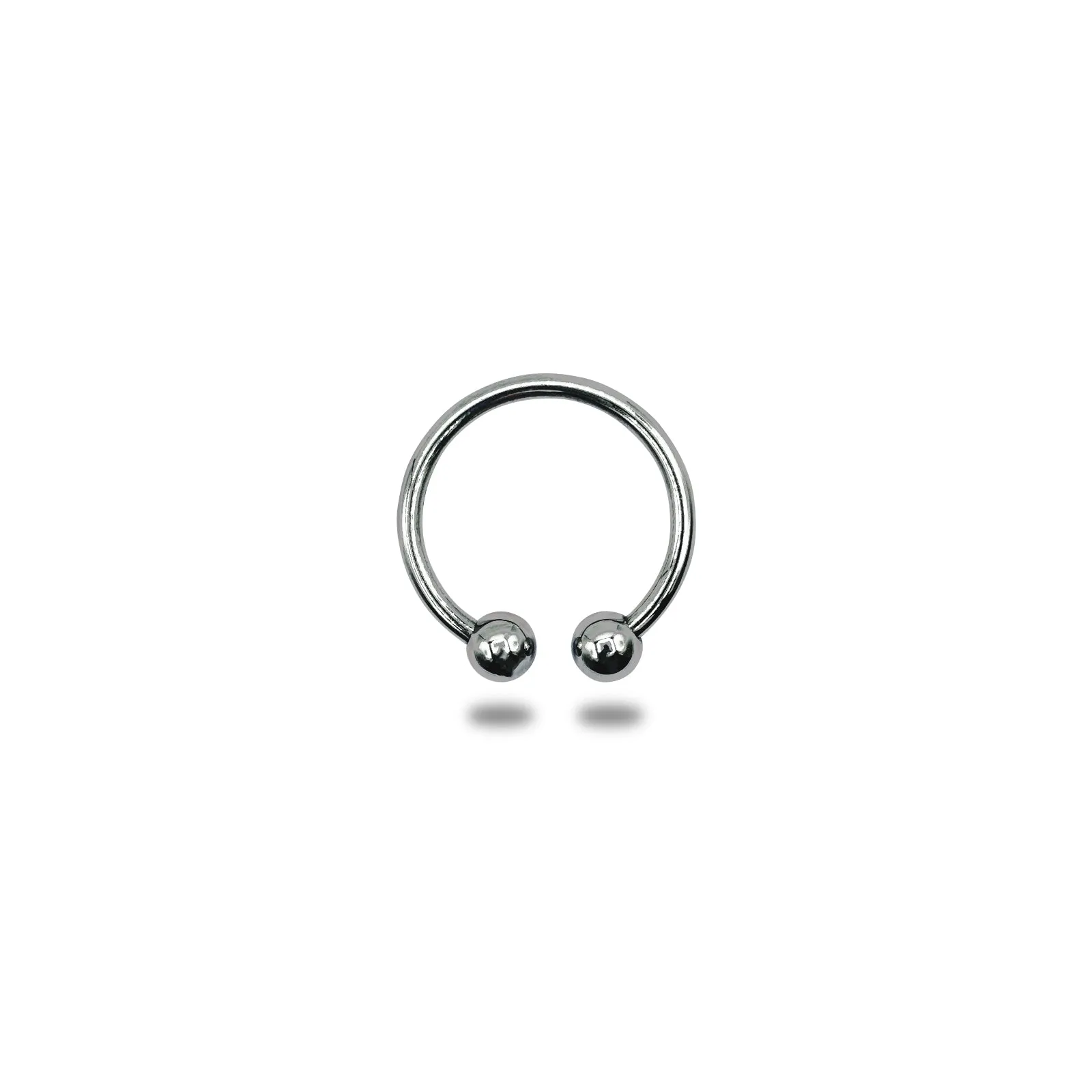 Eyro Stainless-Steel 2 Ball Bull Ring/Horseshoe Cock and Glans Ring 20mm-68mm