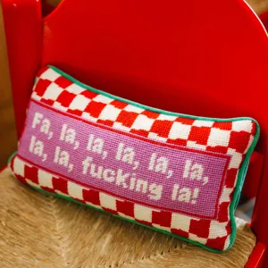 Fa La La Needlepoint Pillow