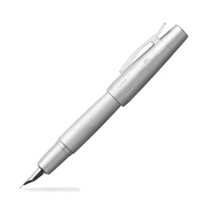 Faber-Castell E-Motion Fountain Pen in Pure Silver