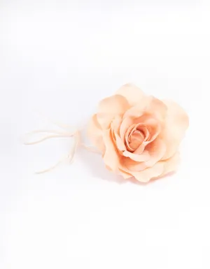 Fabric Large Flower Blush Choker