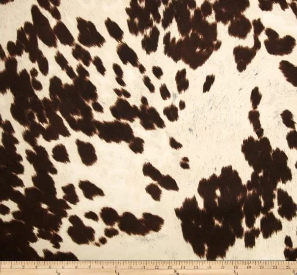 Fabric Sample Only 3x5 Inch - Udder Madness Faux Cowhide Upholstery- Choice of Color