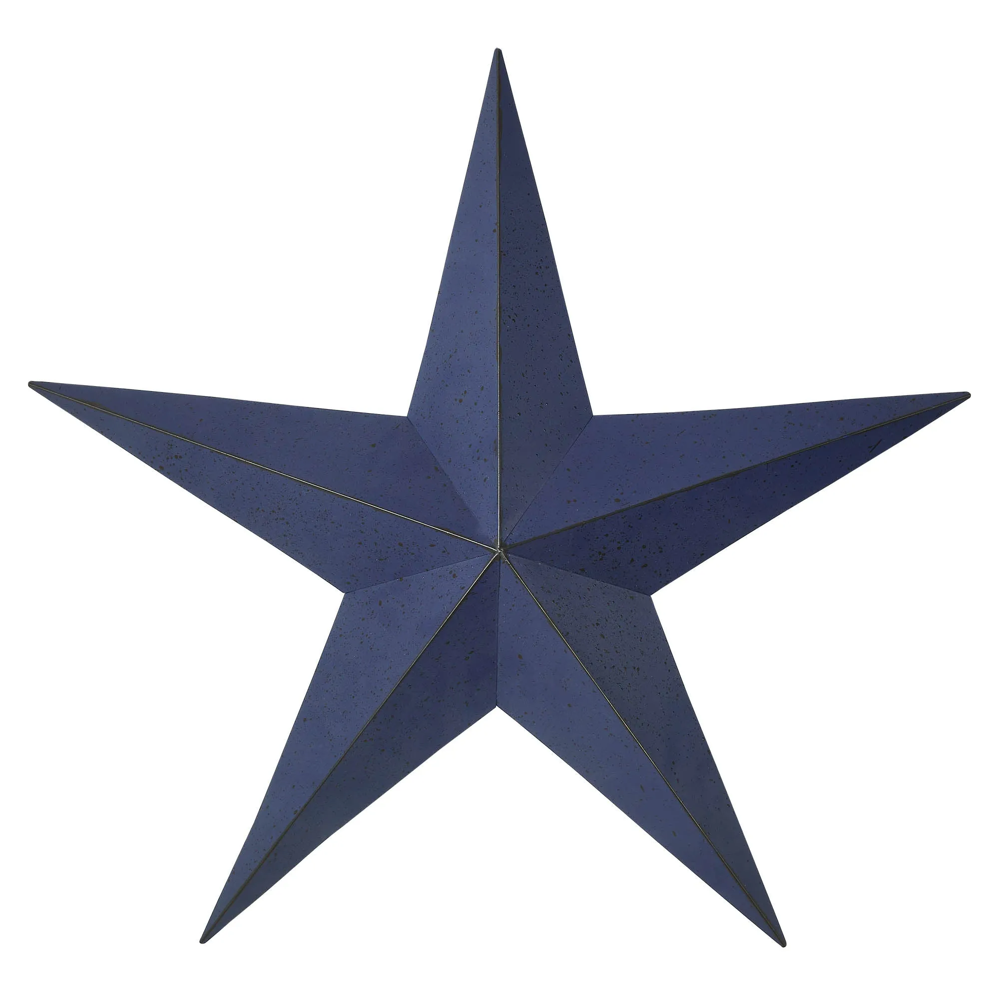 Faceted Metal Star Navy Wall Hanging 24x24