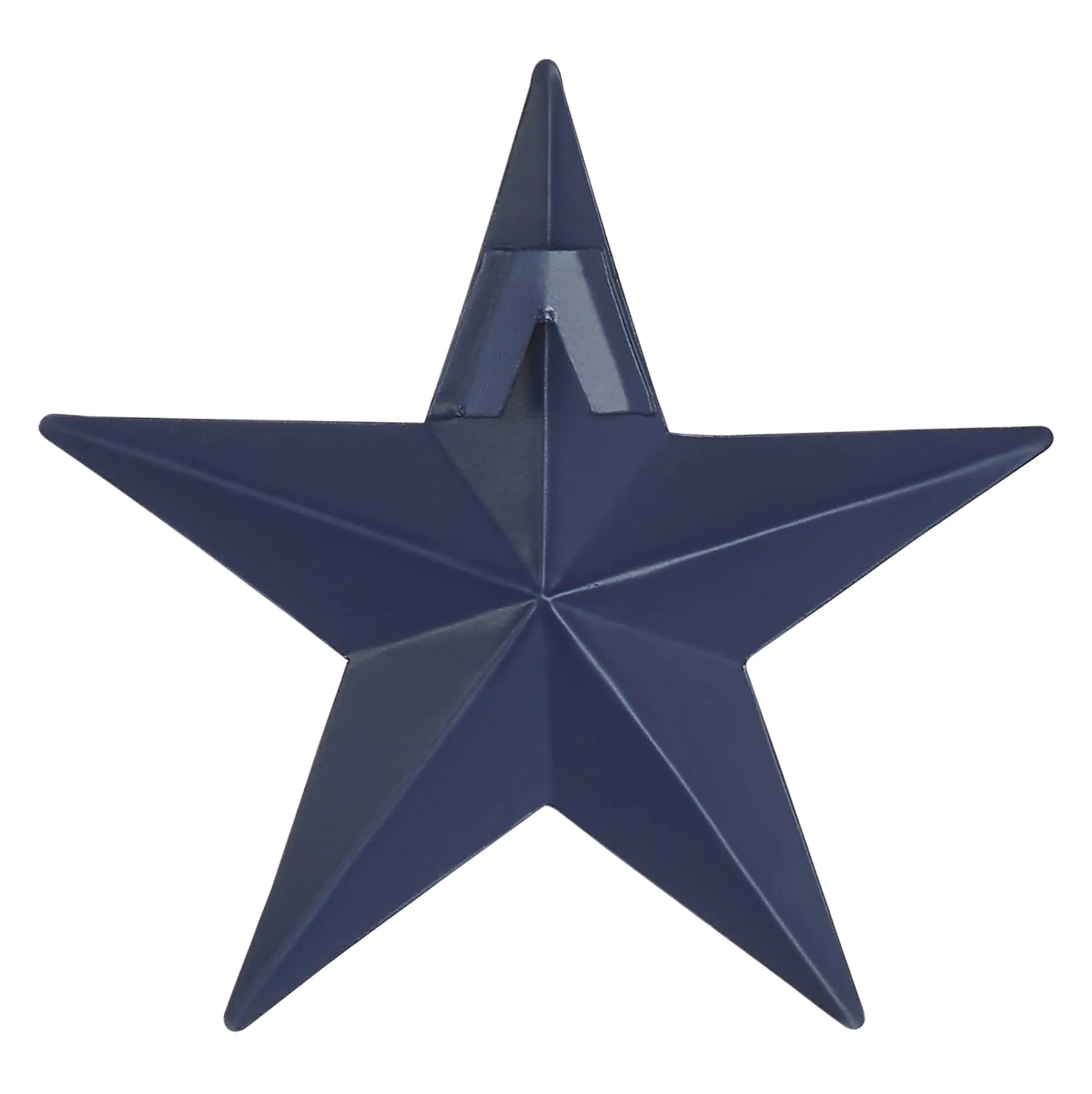 Faceted Metal Star Navy Wall Hanging 4x4