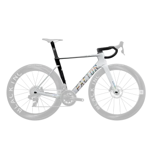 FACTOR OSTRO VAM 2.0 Premium Package Frameset - White/Chrome (includes seatpost and handlebar)