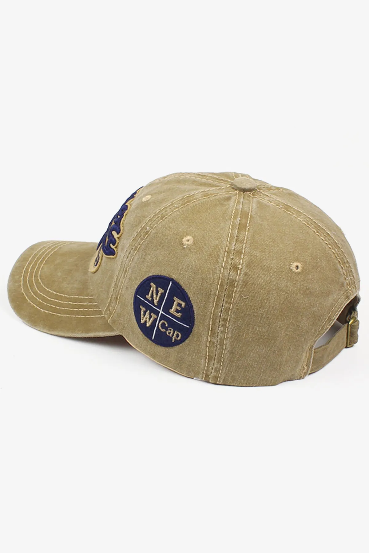 Faded Beige Embroidered Cap - W23 - MCP067R