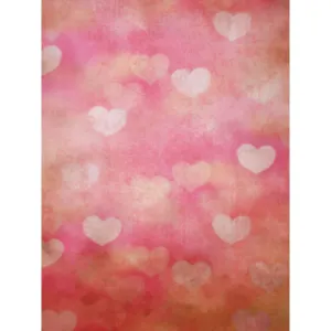 Faded Hearts Printed Backdrop