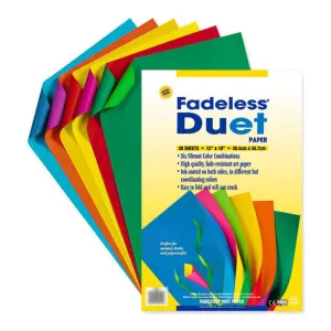 Fadeless Duet Sheets 12in x 18in 6 Assorted Color