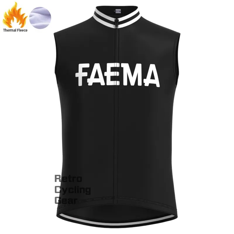 FAEMA Black Fleece Retro Cycling Vest