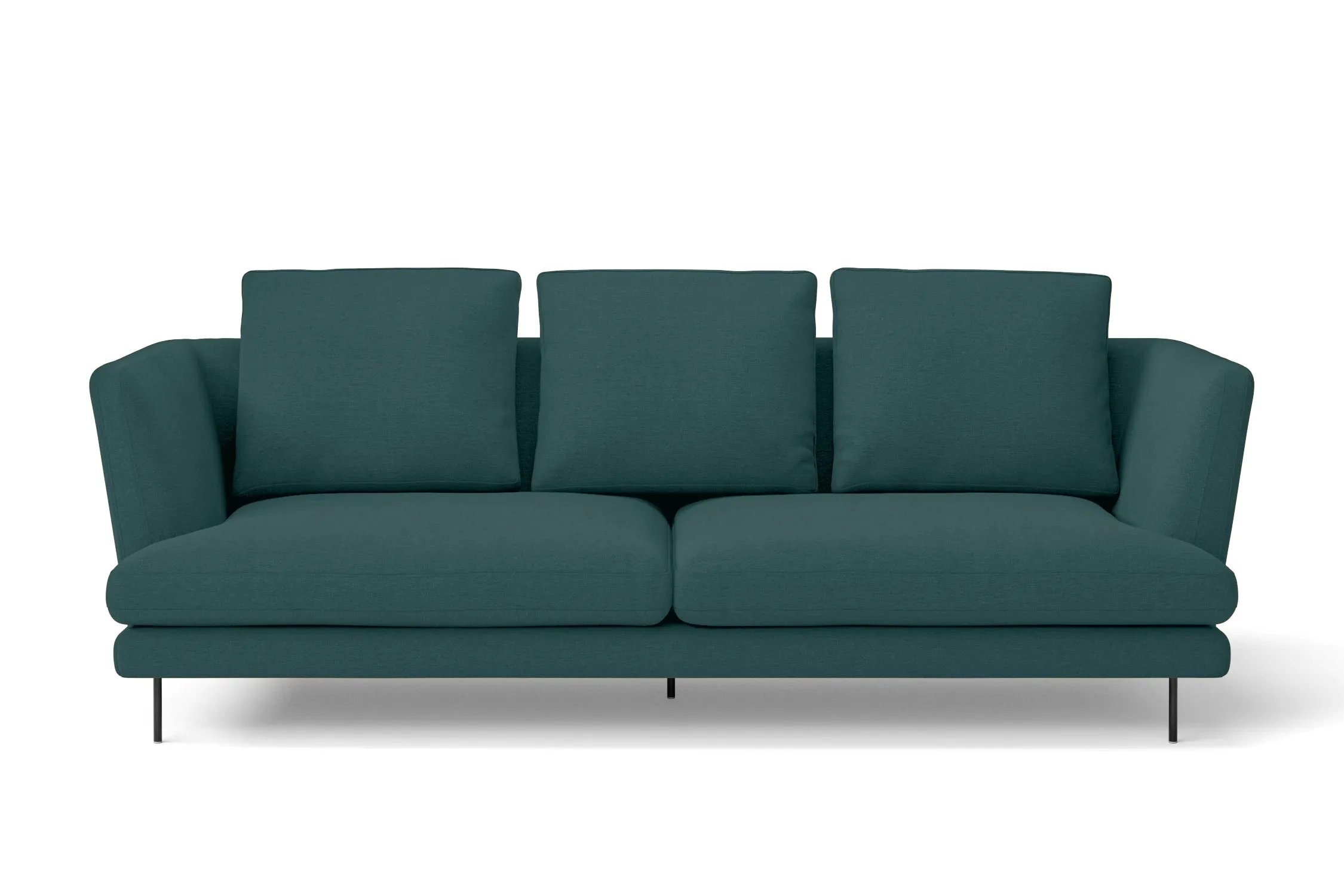 Faenza 3 Seater Sofa Teal Linen Fabric