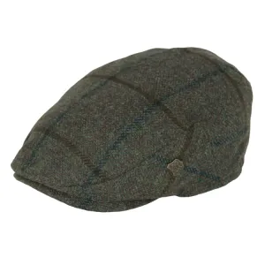 Failsworth Gamekeeper Check Cap - Olive/Red