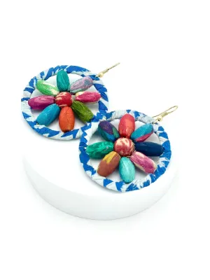 Fair Trade, Hoops/Earrings with Upcycled Cotton Fabric