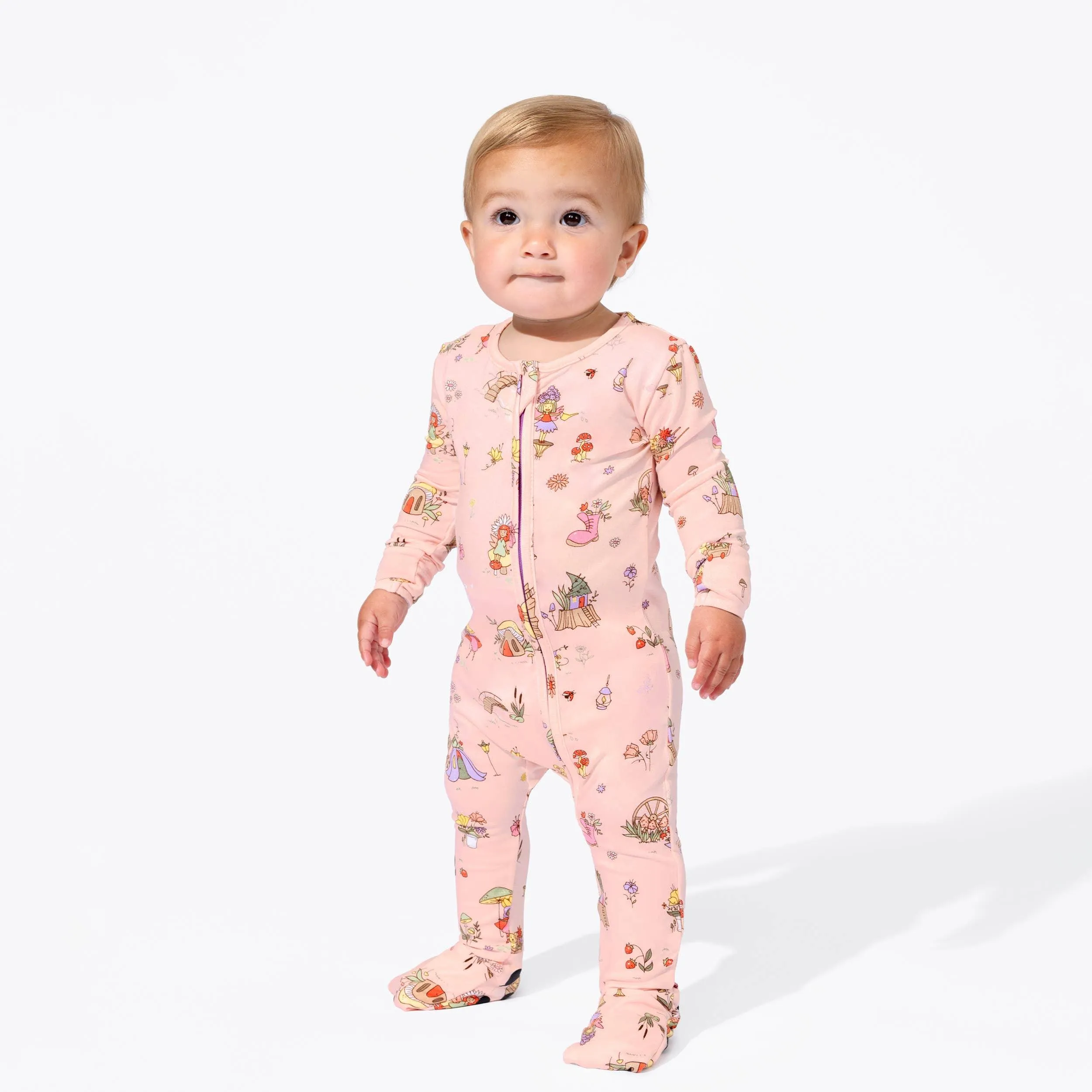 Fairy Garden Convertible Footie Bamboo Pajama