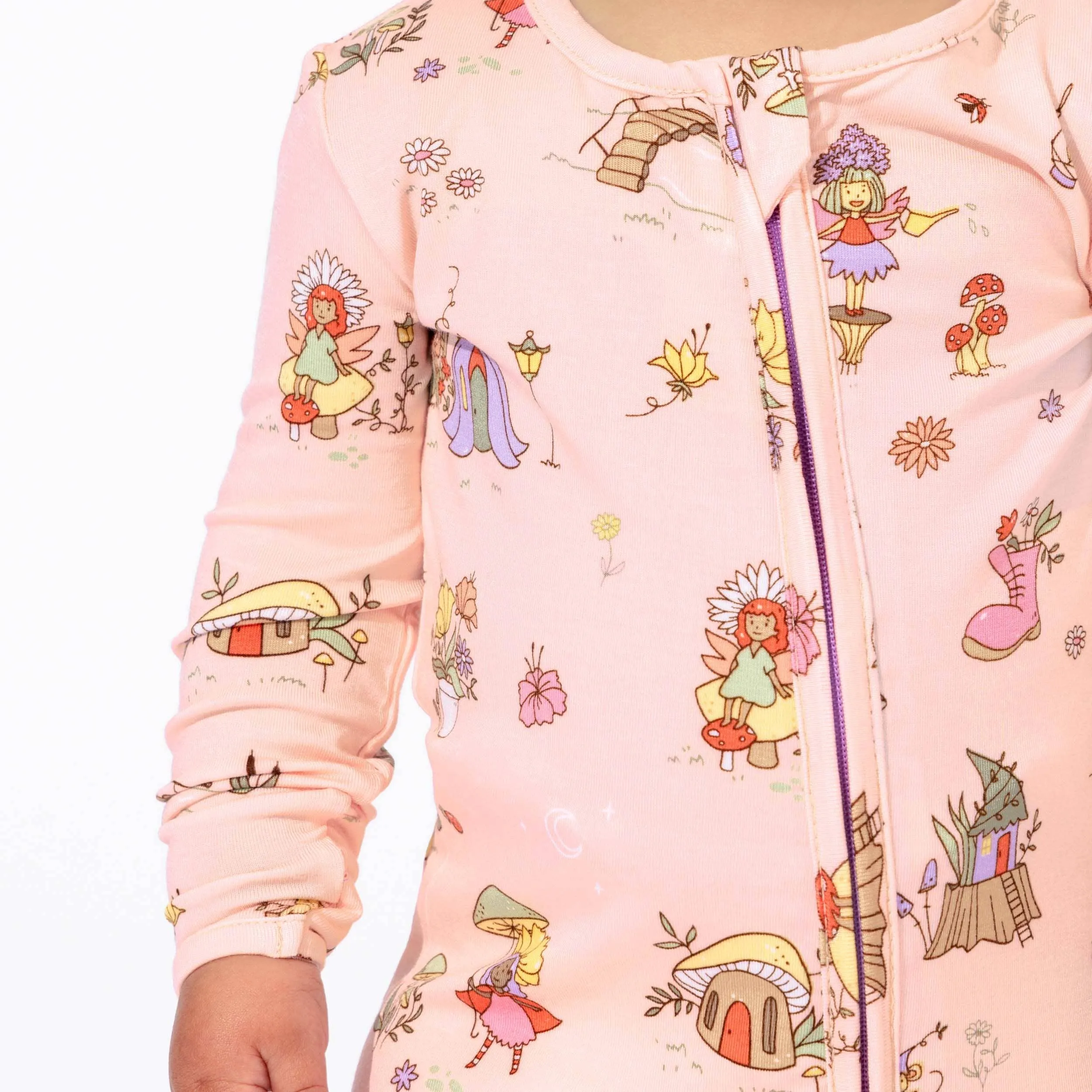 Fairy Garden Convertible Footie Bamboo Pajama