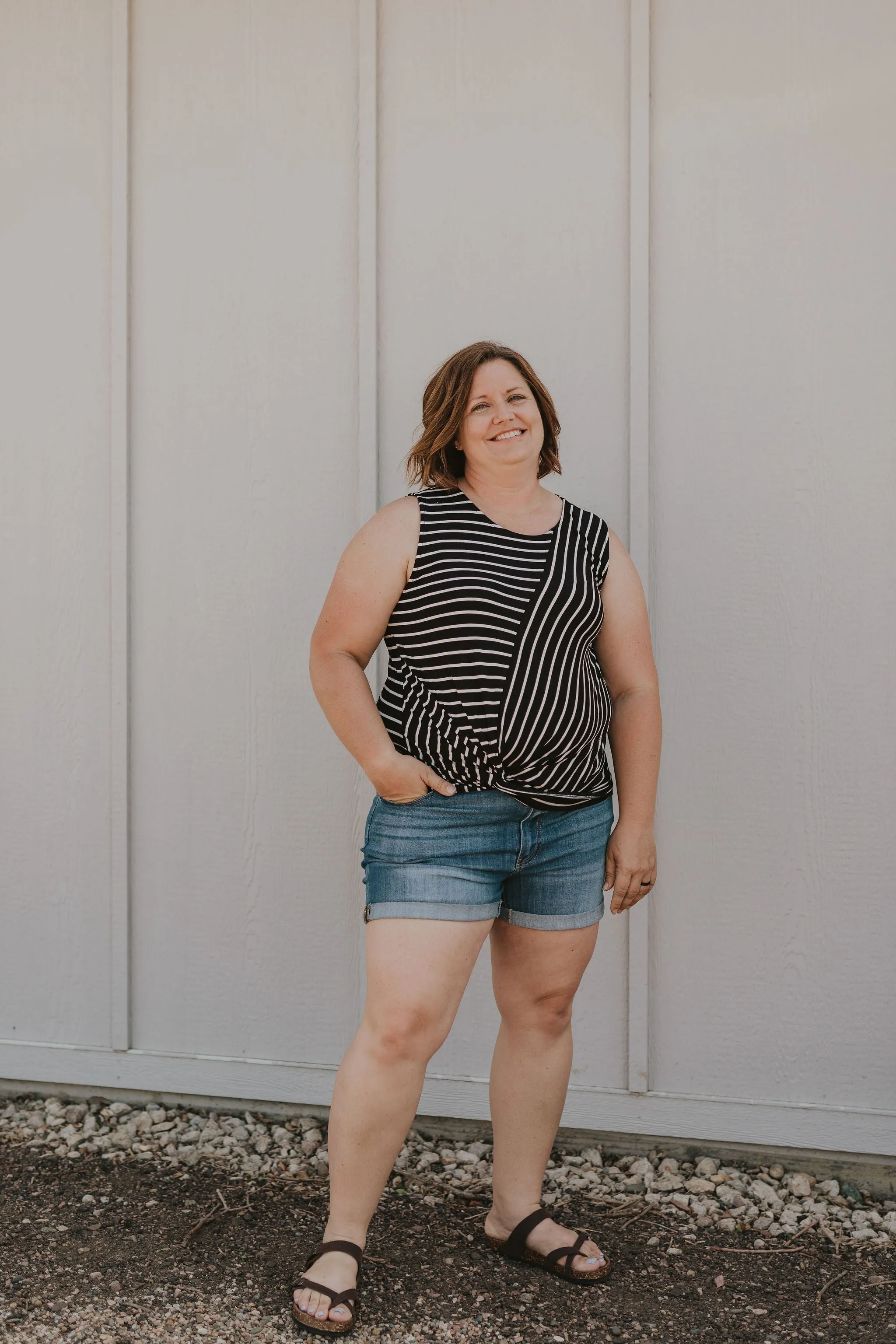 FAITH CURVY AND REGULAR STRIPED TANK TOP 2 COLOR OPTIONS