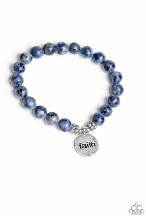 FAITH it, Till You Make It Blue Bead Bracelet - Paparazzi Accessories