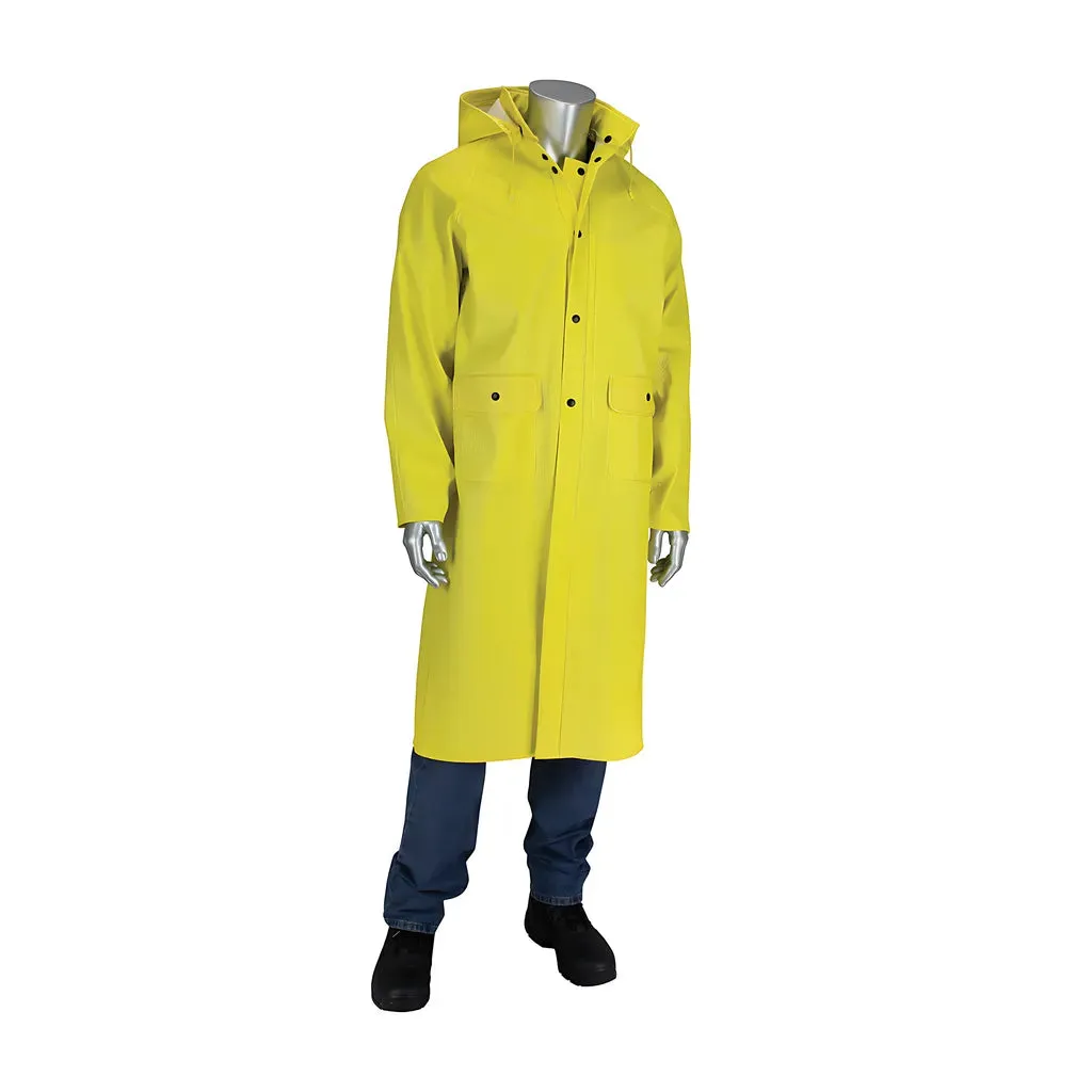 Falcon 201-650C/2X Ribbed PVC 48" Jacket with Hood - 0.65 mm