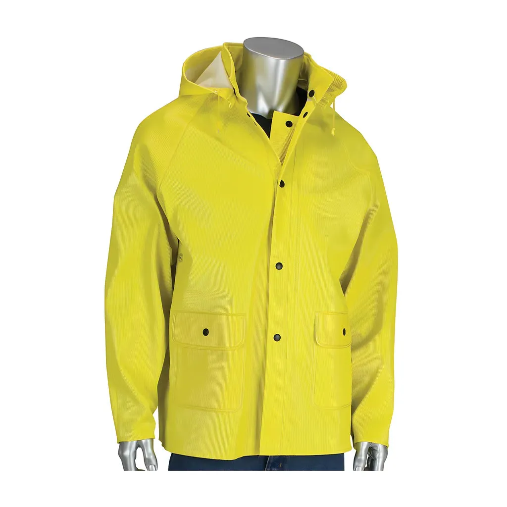 Falcon 201-650J/M Ribbed PVC Jacket with Hood - 0.65 mm