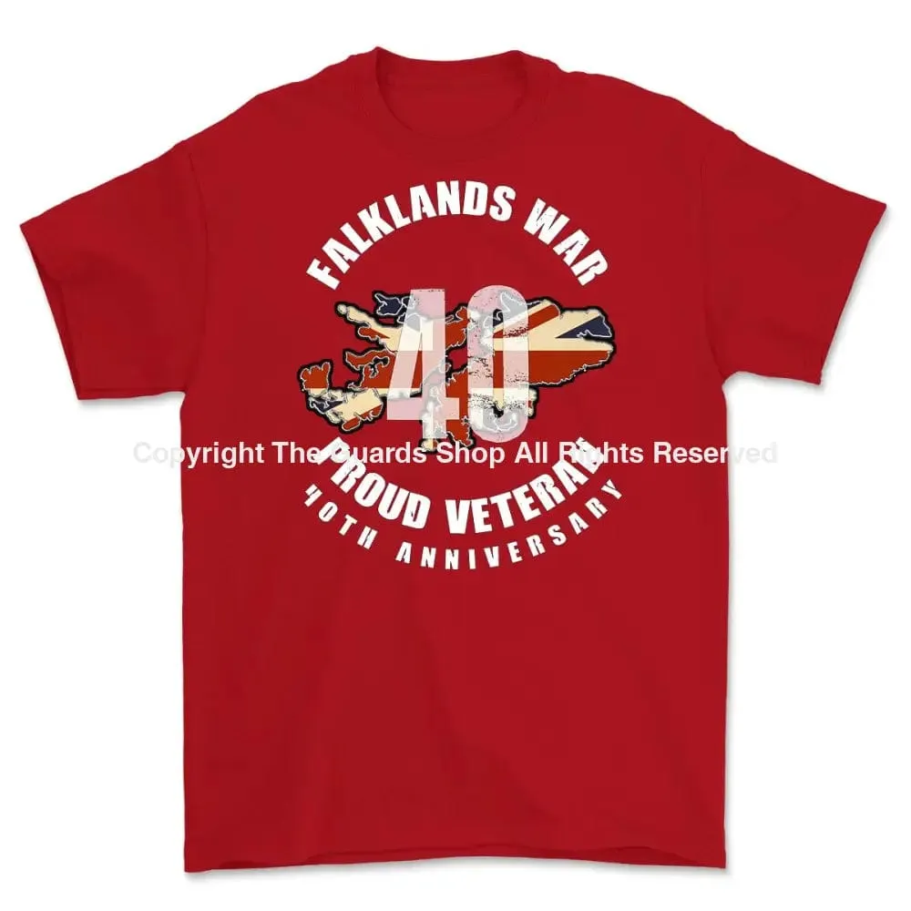 FALKLANDS 40 Full Frontal Printed T-Shirt