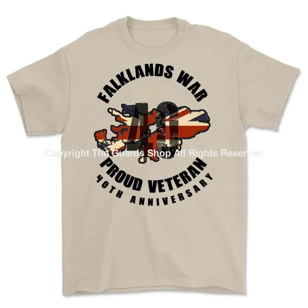 FALKLANDS 40 Full Frontal Printed T-Shirt