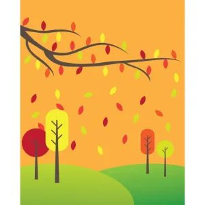 Fall Trees Printed Backdrop