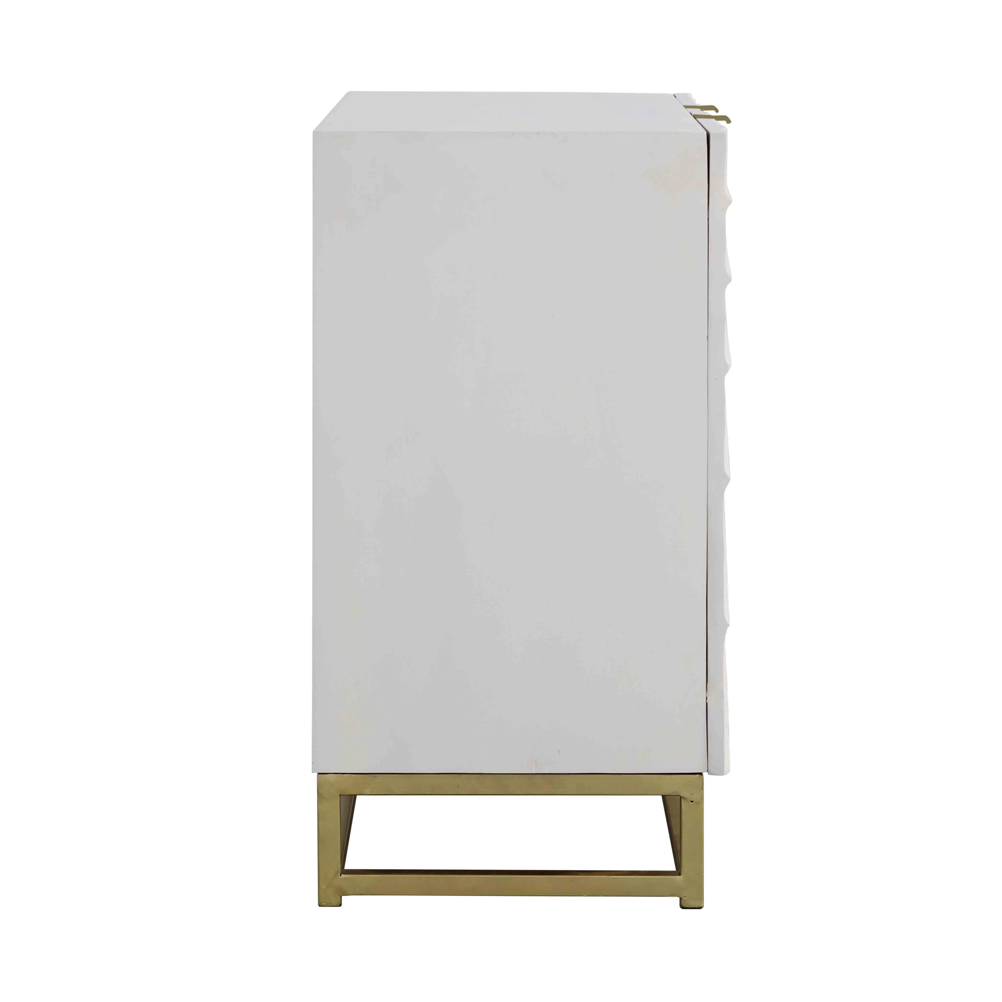 Fallow - Two Door Cabinet - White / Gold