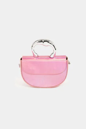 Fame Glossy Semi Circle Top Handle Bag