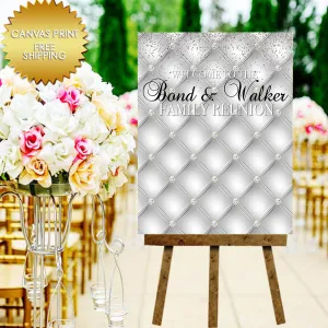 Family reunion welcome guest book canvas sign