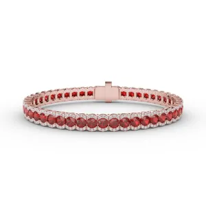 Fana Brilliant in Red Ruby and Diamond Bracelet