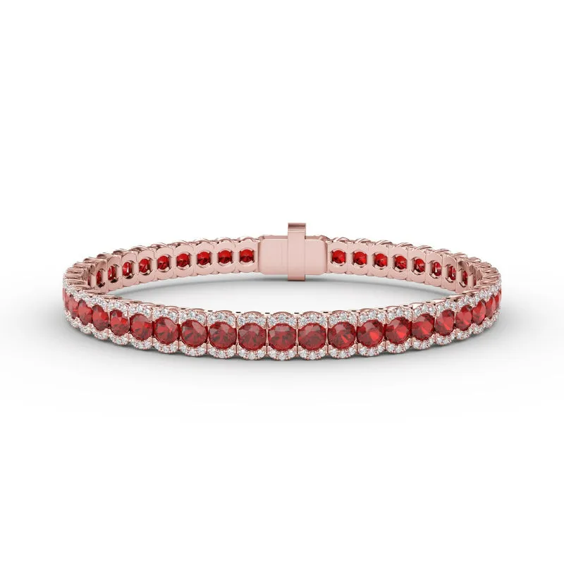 Fana Brilliant in Red Ruby and Diamond Bracelet