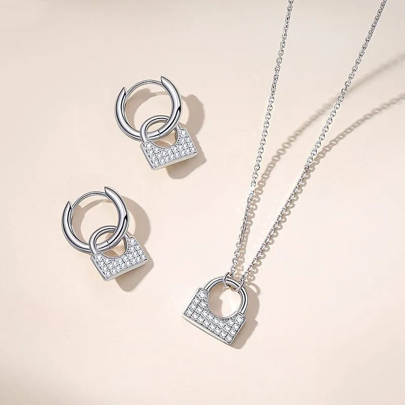 FANCIME "Yes My Love" Padlock Sterling Silver Necklace