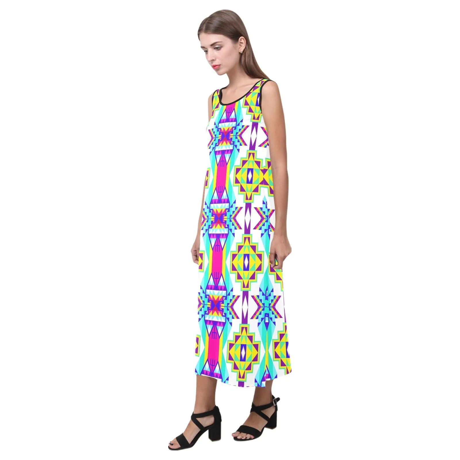 Fancy Champion Phaedra Sleeveless Open Fork Long Dress