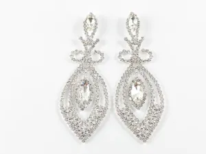 Fancy Elegant Marquise Design Fashion Earrings