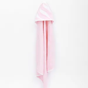 Fancy Fluff Bamboo Cotton Kids Hooded Towel- Strawberry Swirl