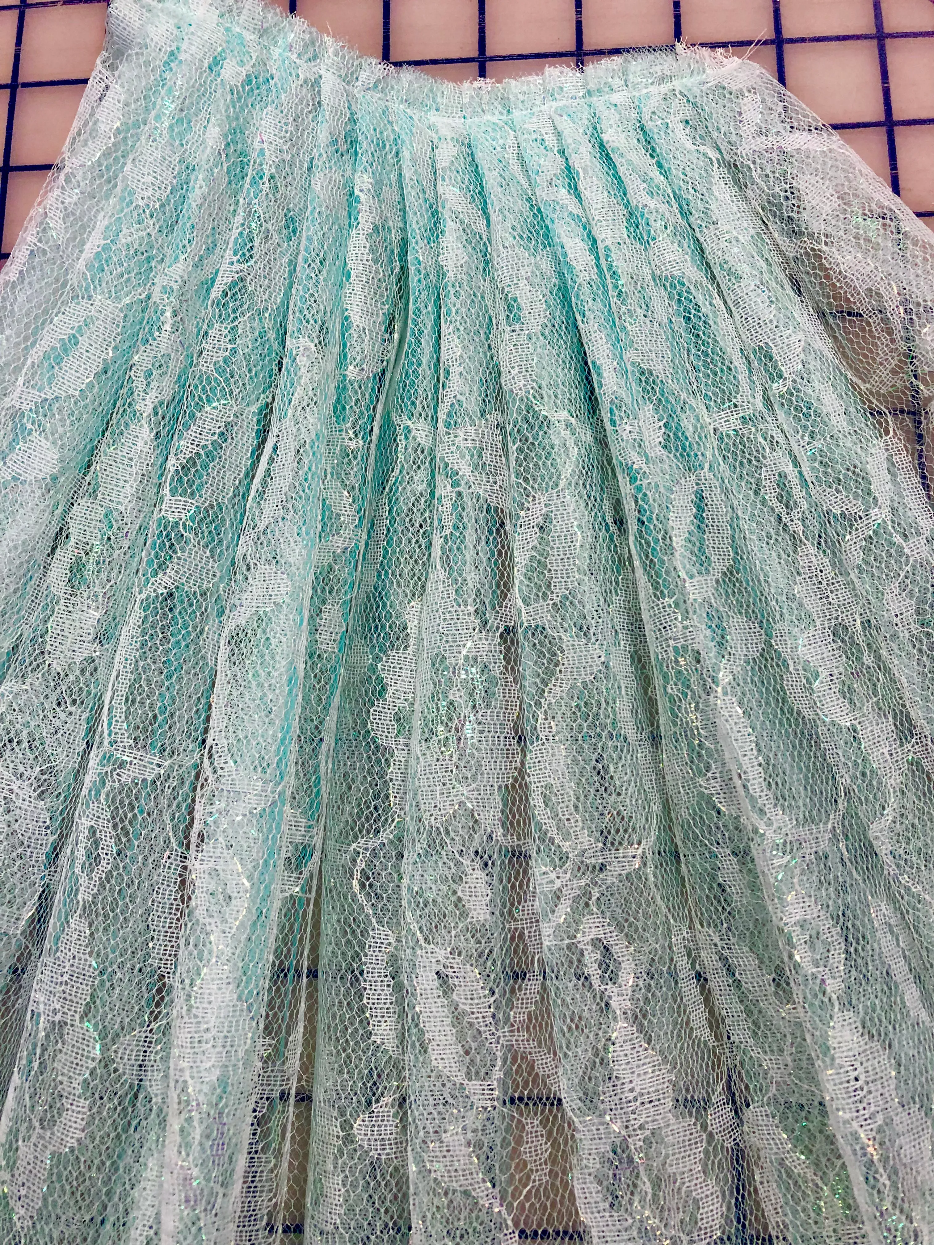 Fancy Lace - 60-inches Wide Iridescent White