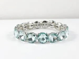 Fancy Light Blue Color Stretch Fashion Bracelet