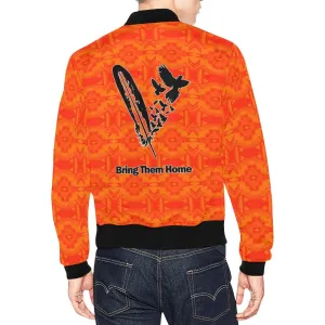 Fancy Orange Bring Them Home Bomber Jacket for Men