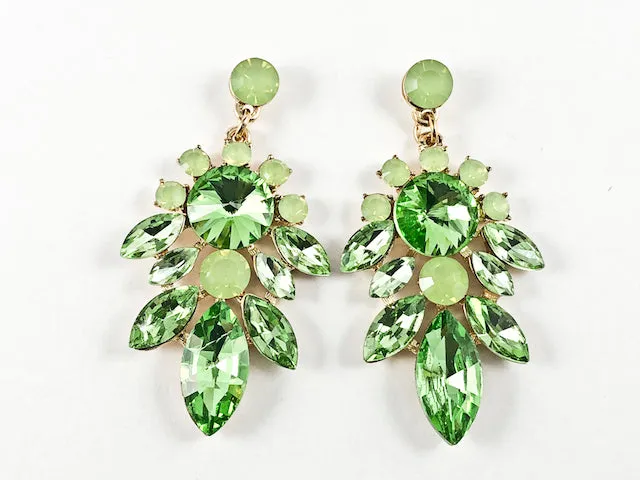 Fancy Stylish Nature Style Design Drop Green Fashion earrings