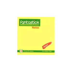 Fantastick Stick Notes 3x3" Fluorscent Yellow