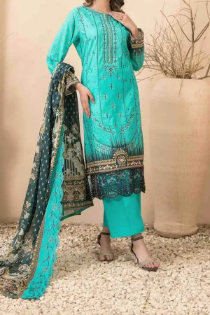 Farideh By Tawakkal Unstitched 3 Piece Emb Digital Print Lawn Collection'2024-D-2594