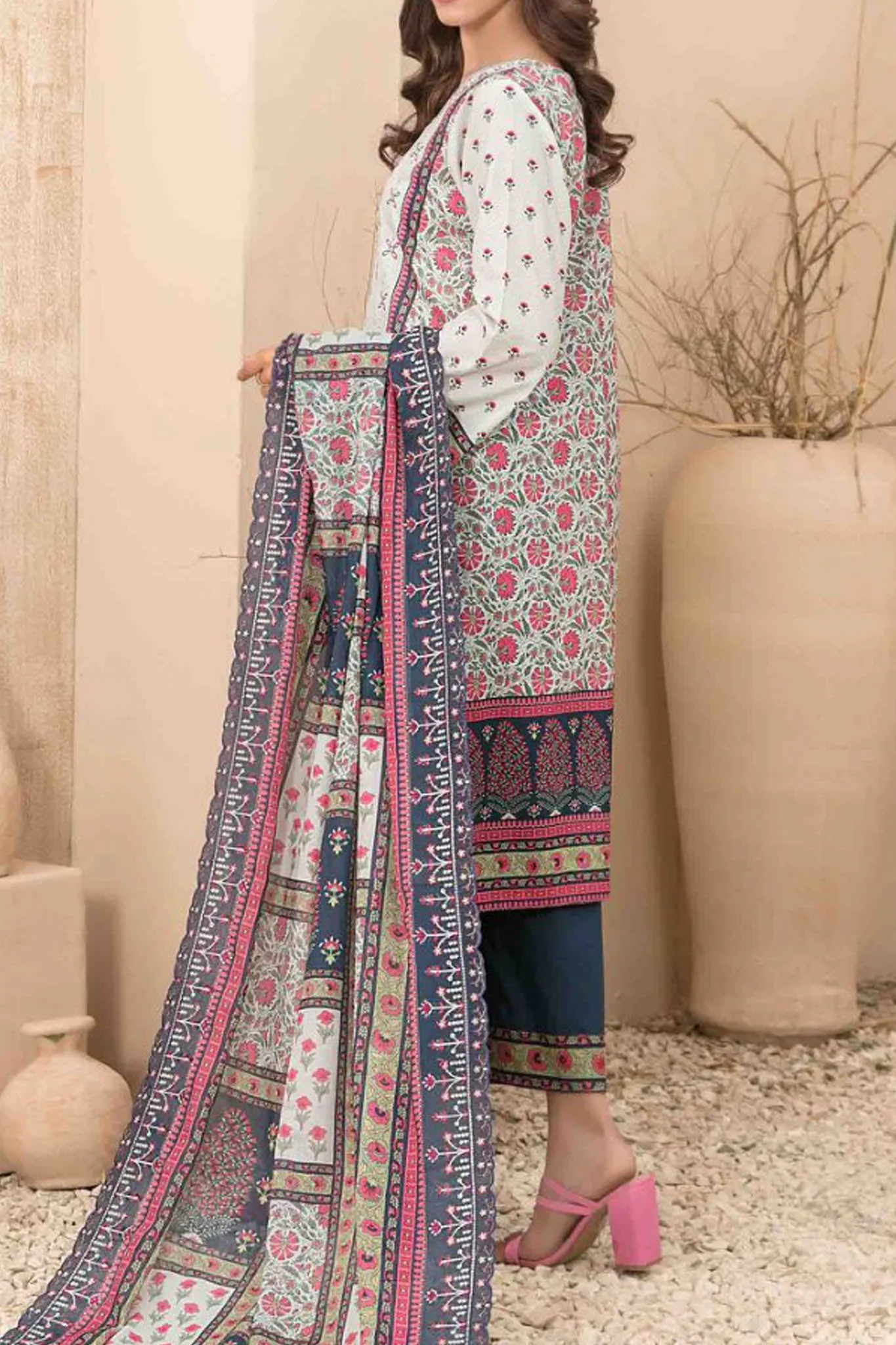 Farideh By Tawakkal Unstitched 3 Piece Emb Digital Print Lawn Collection'2024-D-2599