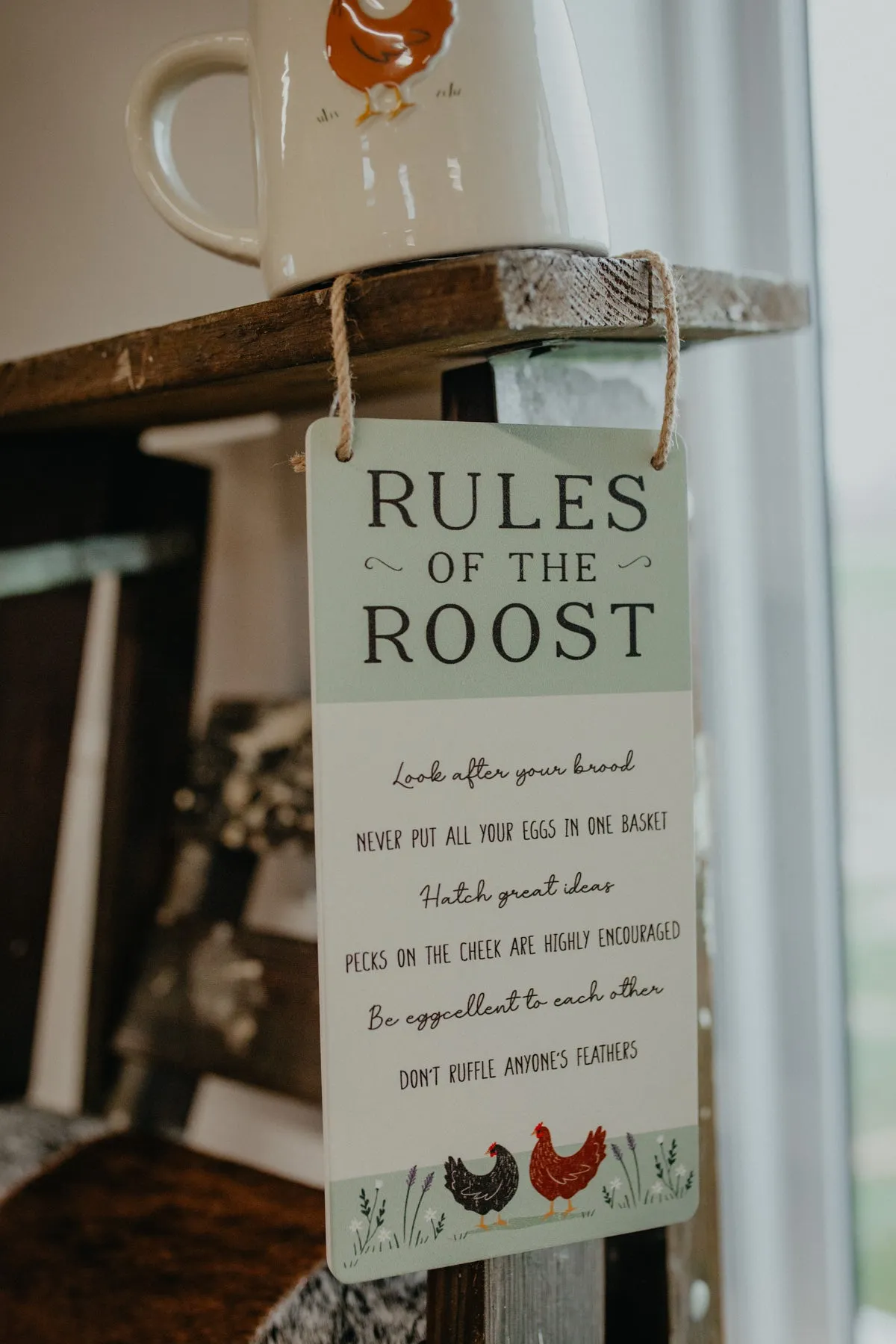 Farm 'Rules Of The Roost' Kitchen Sign