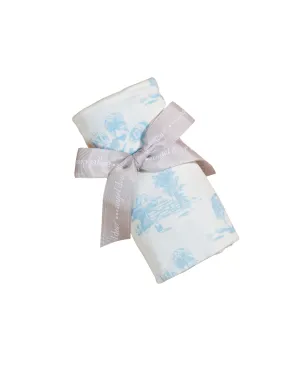 Farm Toile Swaddle Blue