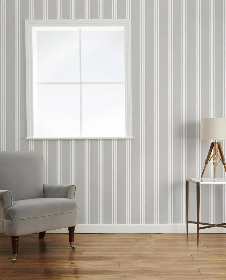 Farnworth Stripe Steel Wallpaper