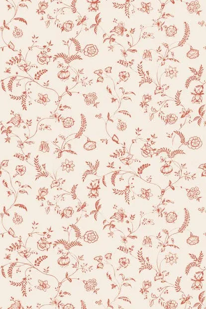 Farrow & Ball Wallpaper Uppark BP533 Red/Off White