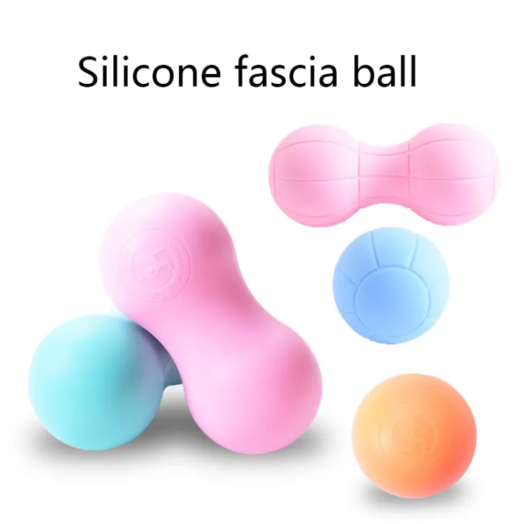 Fascia Ball Muscle Relaxation Yoga Ball Back Massage Silicone Ball, Specification: Flat Pink Ball