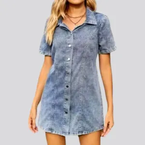 Fashion acid mini jean dress