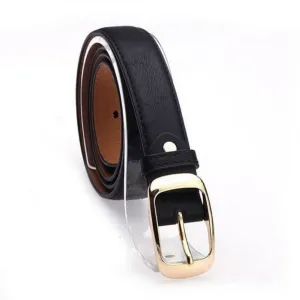 Fashion Faux Leather Slim Belt