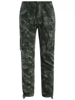 Fashion Flap Pockets Camo Pants